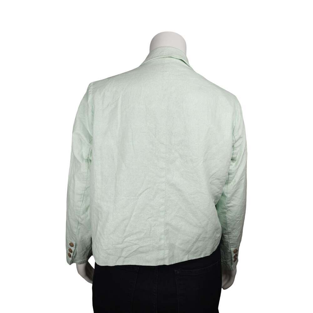 Cato Fashions | Cato Plus Size Cropped Blazer, Mint Green 18/20W - Picture 3 of 4